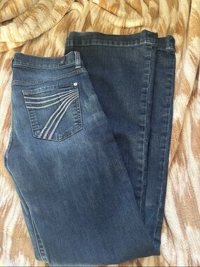 7 For All Mankind Dark Blue Flare Jeans